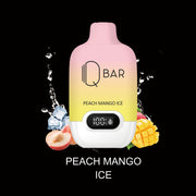 Peach mango ice Q bar disposable 10k availbe at burnaby vape shop 