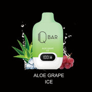 Aloe grape Ice Q bar disposable 10k availbe at burnaby vape shop 