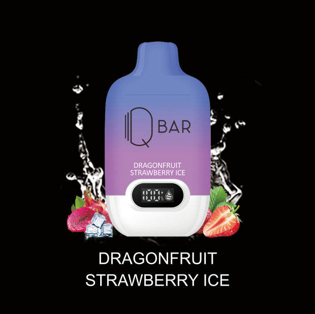 Dragonfruit strawberry ice Q bar disposable 10k availbe at burnaby vape shop 