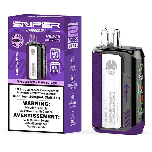 sniper grape blossom 20k disposable at savory vapes shop near me