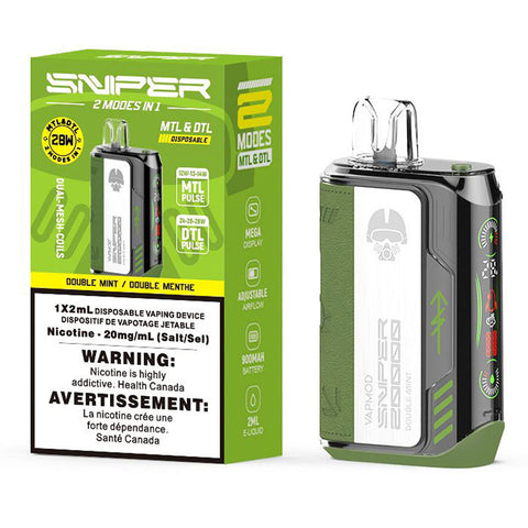 Double mint 20k sniper disposable at vape shop near me