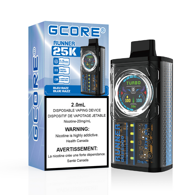 Blue razz  gcore runner - vape store near me - savory vapes 