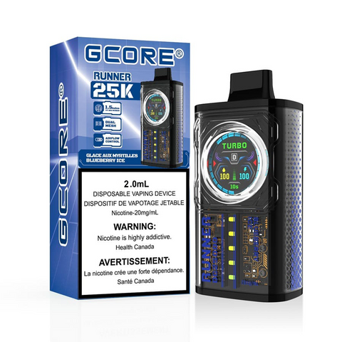 Blueberry ice  gcore runner - vape shop near me - savory vapes 