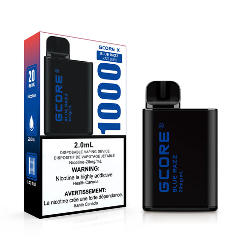 Blue Razz Gcore X vape disposable at vape shop near me 