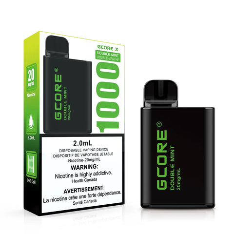 Doubel Mint Gcore X vape disposable at vape shop Vancouver