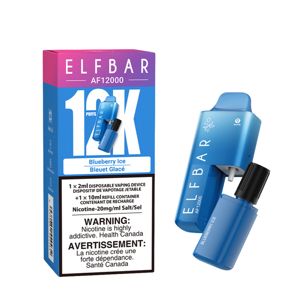 Blueberry ice Elfbar af12k dispo at your local vape shop 