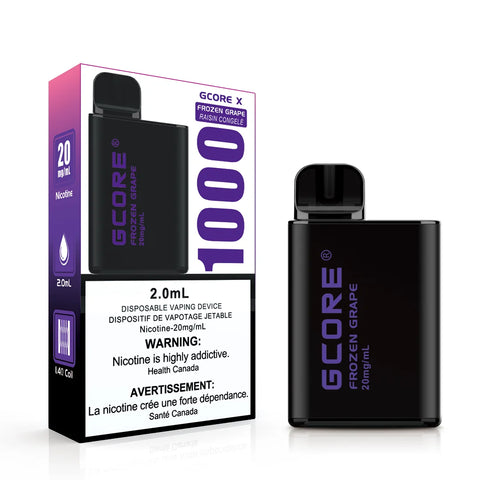 Frozen Grape Gcore X vape disposable at vape shop near me 