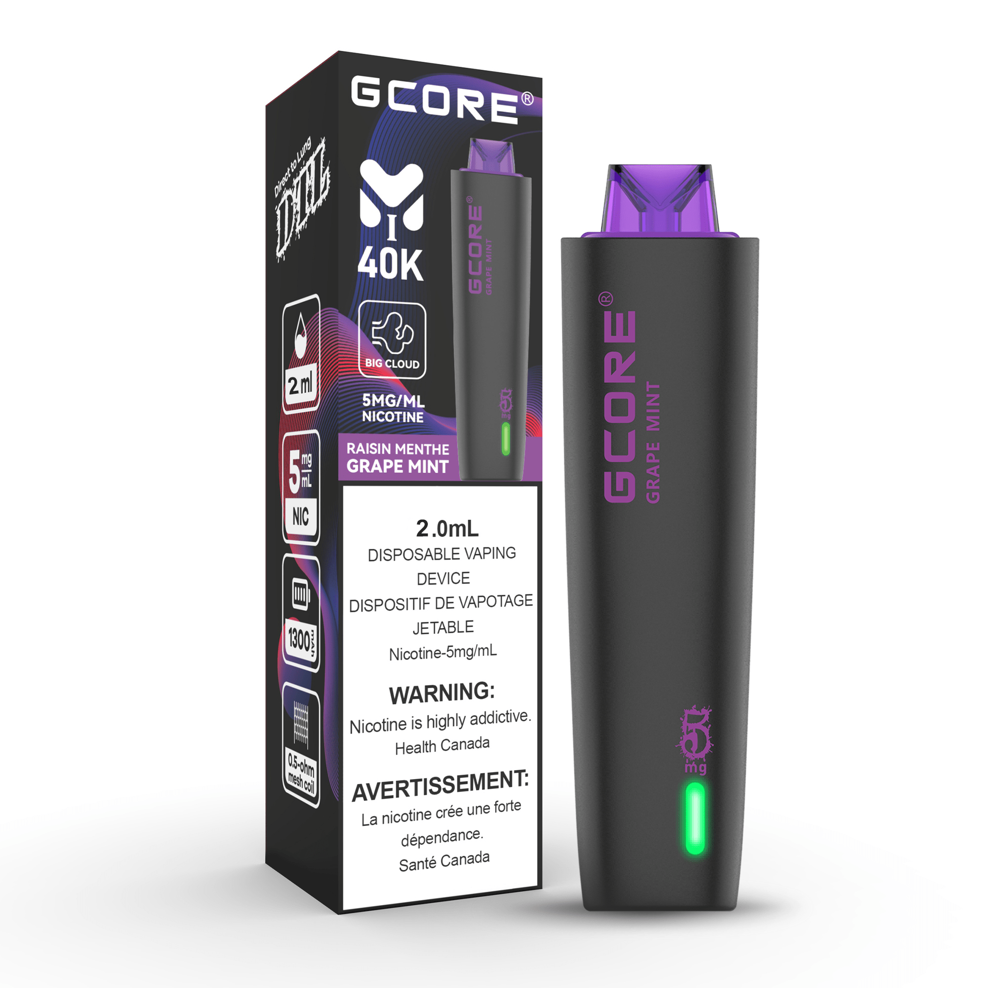 GCORE Hookah Disposable 5mg DTL 40k - Savory Vapes GCORE Hookah Disposable 5mg DTL 40k - Savory Vapes