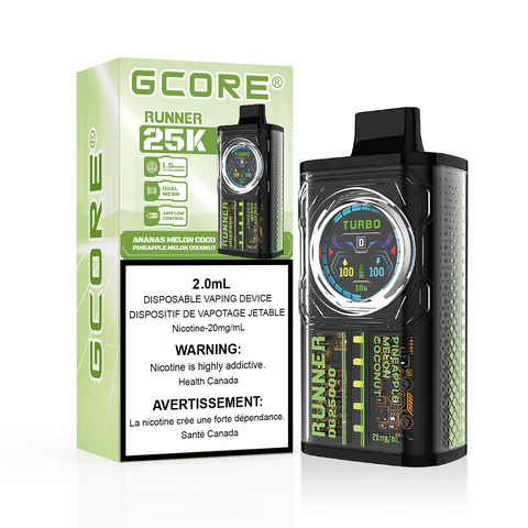 Pineapple melon coconut  gcore runner - vape shop near me - savory vapes 