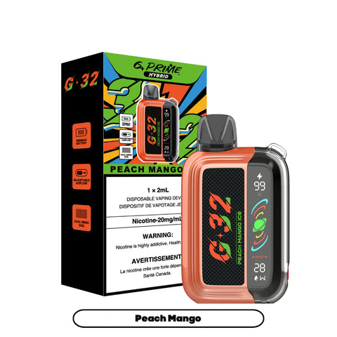 g prime 32k disposable Peach Mango available at savory vapes vape store 