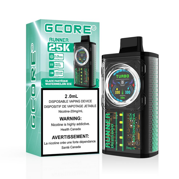 Watermelon ice  gcore runner - vape shop near me - savory vapes 