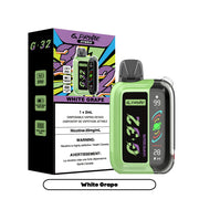 g prime 32k disposable white grape  available at savory vapes vape store 