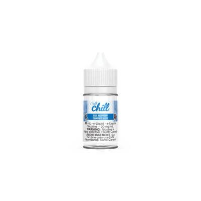 Bottle of Salt Chill e-liquid on a white background available at savory vape store- burnaby- local vape delivery 