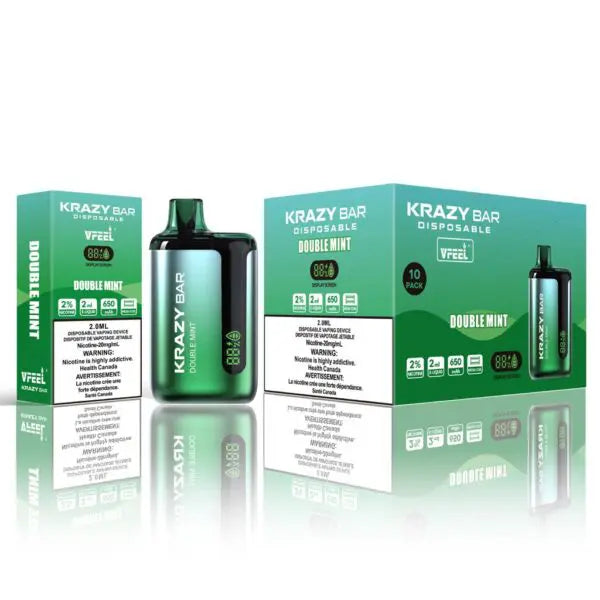 vfeel disposable krazy bar double mint at vape shop burnaby 