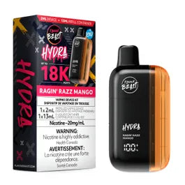 flavour beast hydra 18k disposable ragin razz mango-vape store burnaby-same day delivery 
