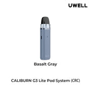 uwell caliburn g3 lite basalt gray available at vape shop  vancouver