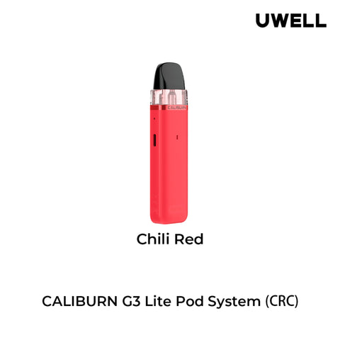 uwell caliburn g3 litechili red  available at vape shop vancouver