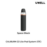 uwell caliburn g3 lite in pspace black available at savory vapes vape shop 