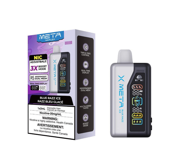 meta nicflex 40k disposable blue razz ice  at vape shop near me 