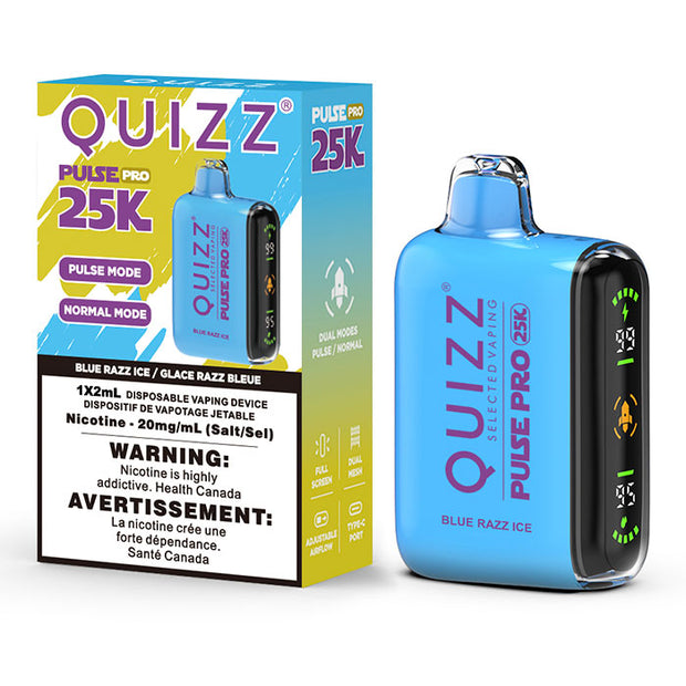 quizz pulse pro - Blue razz ice - same day delivery savory vapes- vape store 