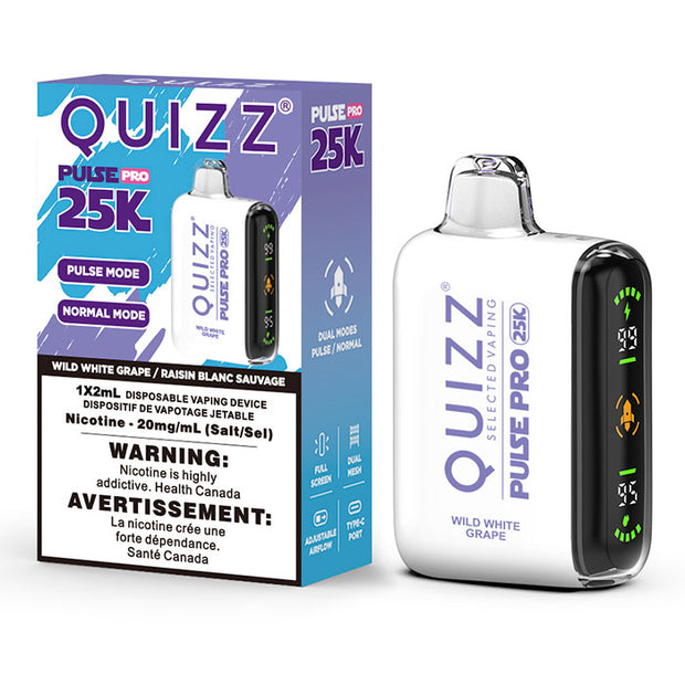 quizz pulse pro - wild white grape- same day delivery savory vapes- vape store 