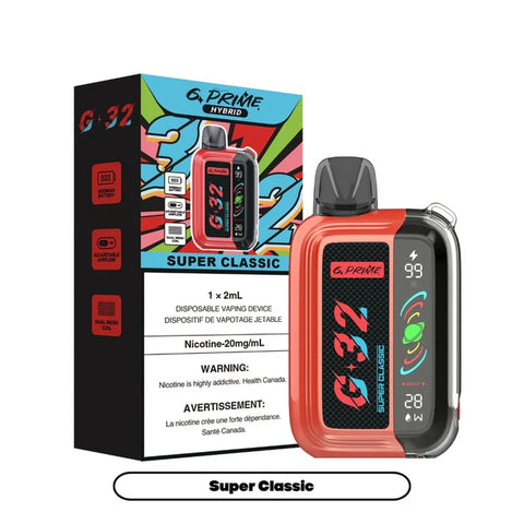 g prime 32k disposable Super Classic available at savory vapes vape store 