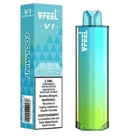 Vfeel V1 dispo cool mint now at your favourite vape shop