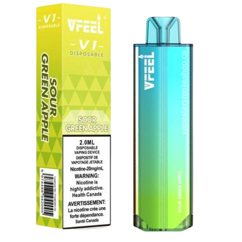 vfeel v1 6k Dispo sour apple available at vape shop near me