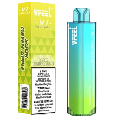 vfeel v1 6k Dispo sour apple available at vape shop near me