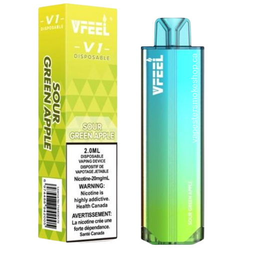 vfeel v1 6k Dispo sour apple available at vape shop near me