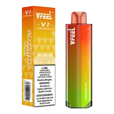 Vfeel V1 dispo strawberry kiwi now at your vape store