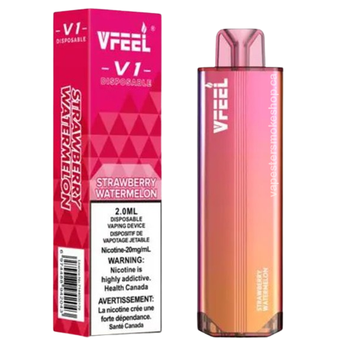 Vfeel V1 dispo strawberry  wateremlon now at your vape shop