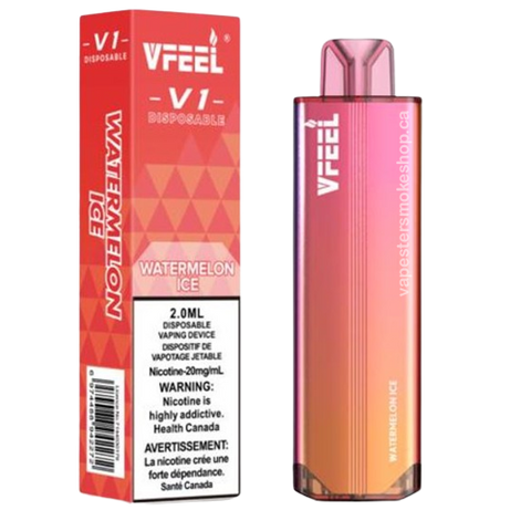 Vfeel V1 dispo watermelon ice now at your vape shop