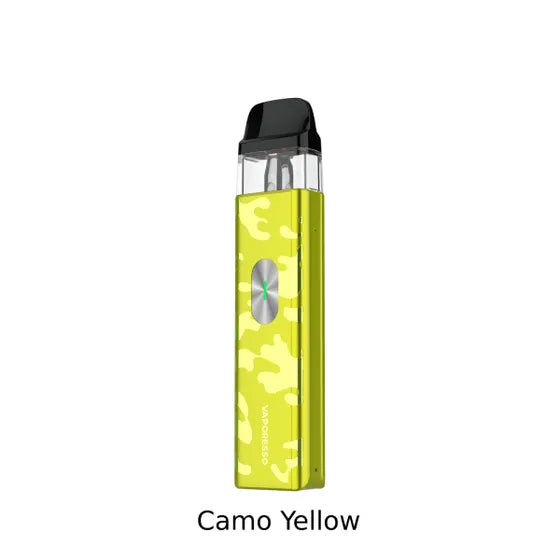 Xros Mini 4 Device in camo Yellow  at vape store near me ,savory vapes 