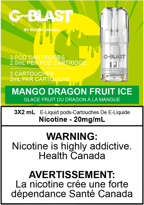 mango dragonfruit ice gcore pods  at savory vape shop burnaby