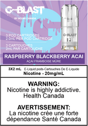 Raspberry blackberry acai gcore pods  at savory vape shop burnaby