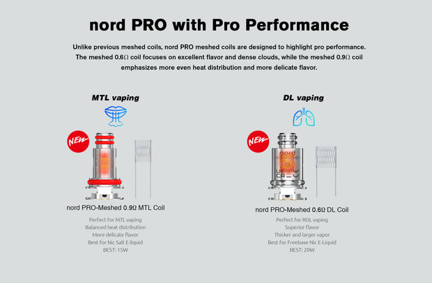 smon nord pro replacement coils 0.6 and 0.9 at your local vape shop burnaby 