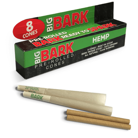 Big Bark Dry Herb Hemp Paper Big Bark Pre Rolled Cones 8Pk