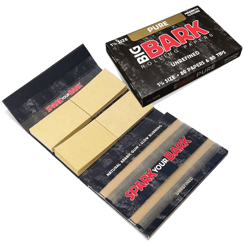 Big Bark Dry Herb Organic Pure Big Bark Rolling Papers and Tips