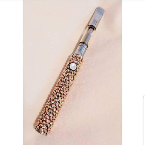 Savory Vapes Wax and Concentrate vapes Rose Gold Rhinestone crystal blinged out CBD oil Vape Pen