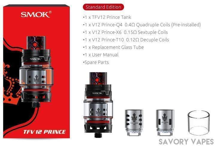 SMOK - TFV12 Prince Sub-Ohm Tank - Savory Vapes SMOK - TFV12 Prince Sub-Ohm Tank - Savory Vapes