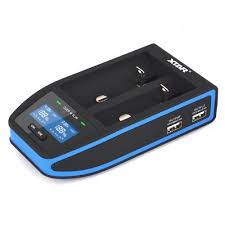 XTAR Chargers XTAR Over 4 Slim 2 Channel Intelligent Digital Battery Charger - Black